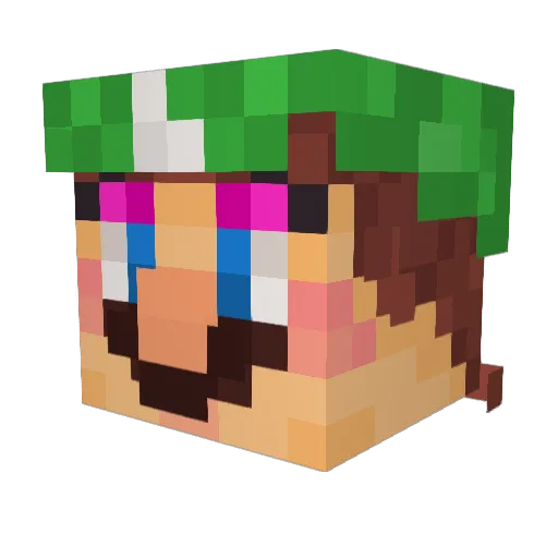 Vivwe Minecraft avatar head, 3D render