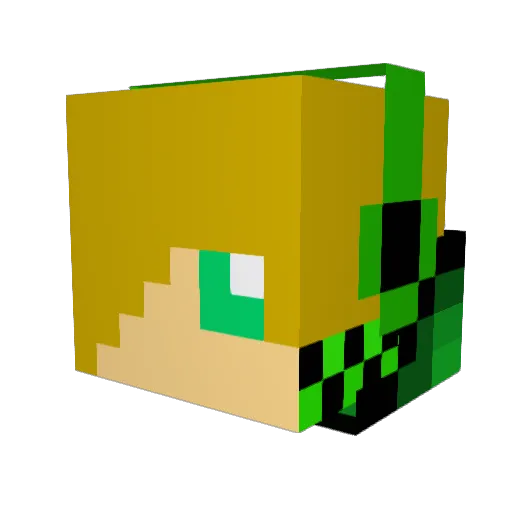 Viwer Minecraft avatar head, 3D render