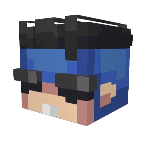 Vix251 Minecraft avatar head, 3D render