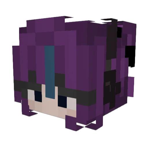 Vix787b Minecraft avatar head, 3D render