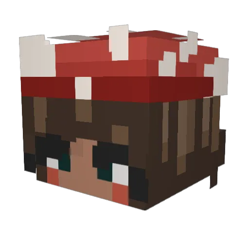 Vix_XCookies Minecraft avatar head, 3D render