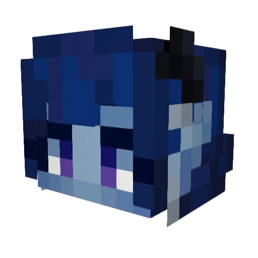 Vixahlia Minecraft avatar head, 3D render