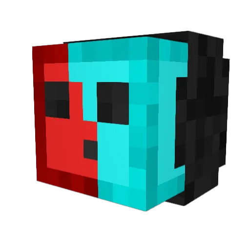 Vixch Minecraft avatar head, 3D render