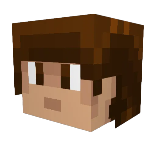 VixenSoda Minecraft avatar head, 3D render