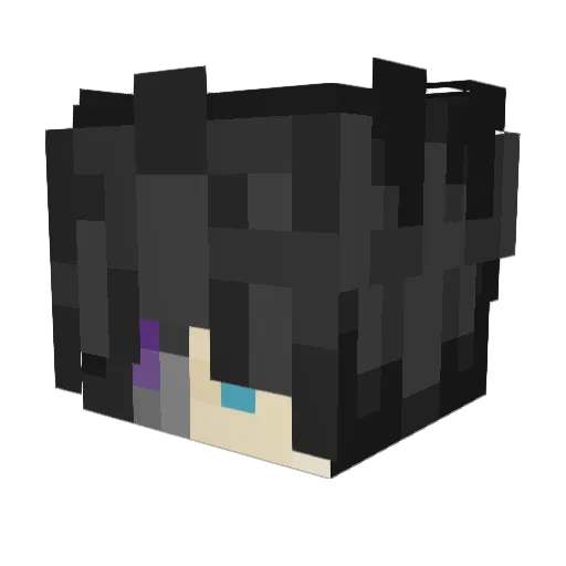 Vixen_Grey Minecraft avatar head, 3D render