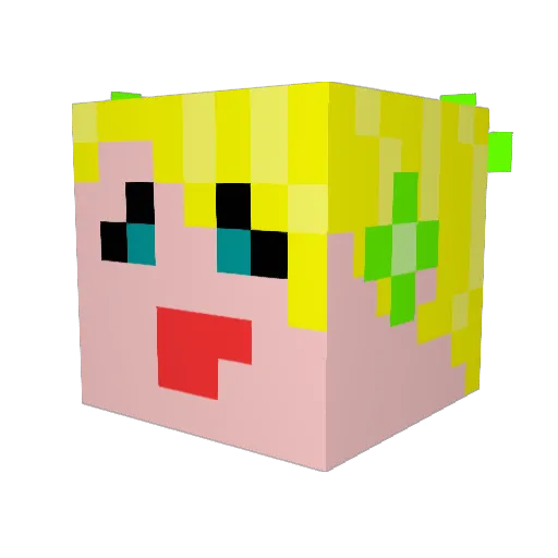 Vixen_P Minecraft avatar head, 3D render