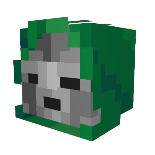 Vixerity Minecraft avatar head, 3D render
