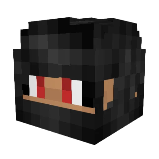 Vixezio Minecraft avatar head, 3D render