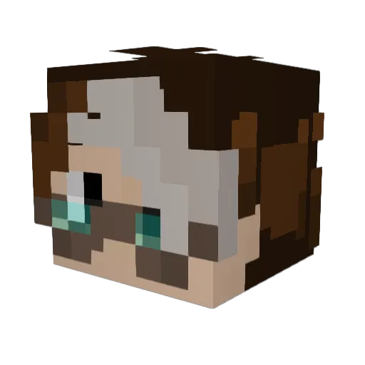 VixhOwO Minecraft avatar head, 3D render
