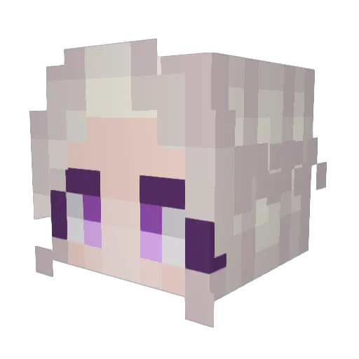 Vixienka Minecraft avatar head, 3D render