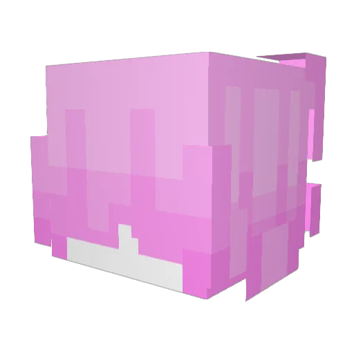 Vixieqp Minecraft avatar head, 3D render