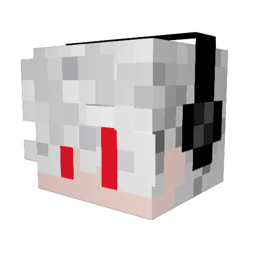 Vixionium Minecraft avatar head, 3D render