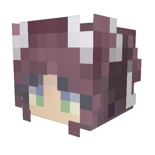 Vixlair Minecraft avatar head, 3D render