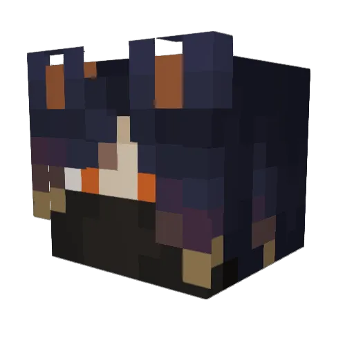 Vixotus Minecraft avatar head, 3D render