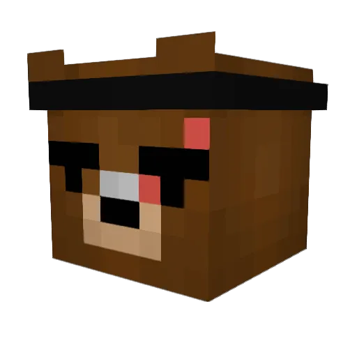 Vixral Minecraft avatar head, 3D render
