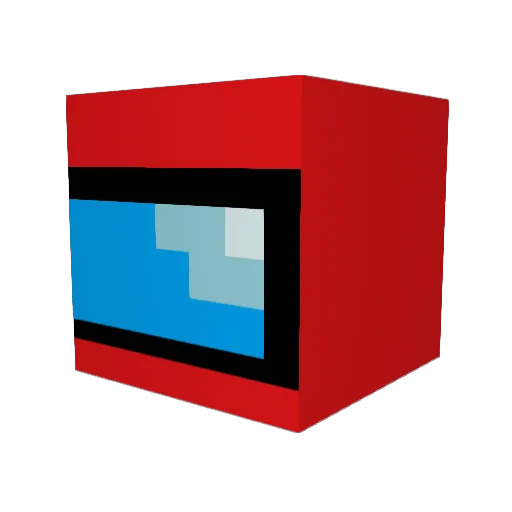 Viz_069 Minecraft avatar head, 3D render