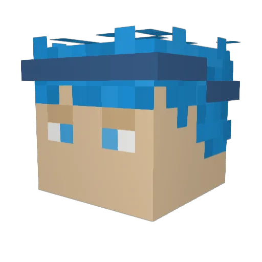 Vizer232 Minecraft avatar head, 3D render