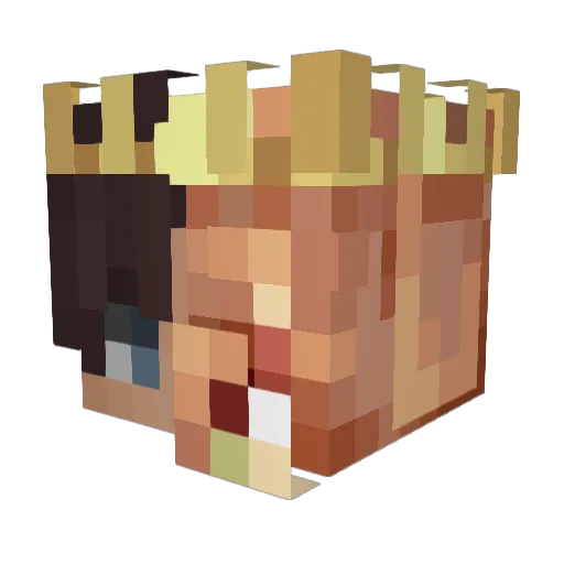 VizeyVar Minecraft avatar head, 3D render