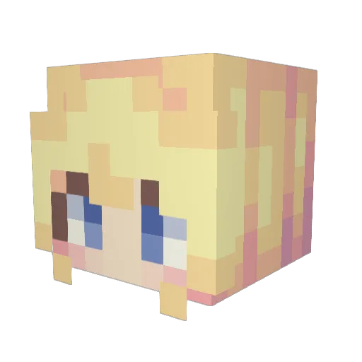 Vizilian Minecraft avatar head, 3D render