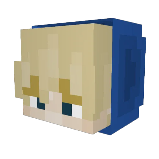 VkingZ Minecraft avatar head, 3D render