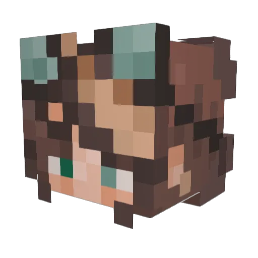 Vl1nd3r Minecraft avatar head, 3D render