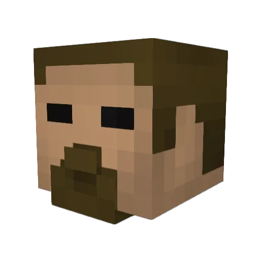 VlNSTER Minecraft avatar head, 3D render