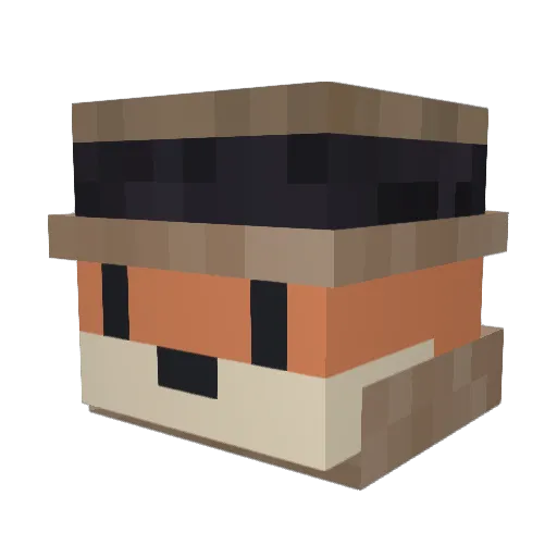 VladForger Minecraft avatar head, 3D render