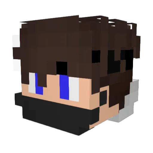 VladPlayed Minecraft avatar head, 3D render