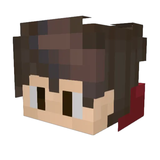 VladRedApple Minecraft avatar head, 3D render