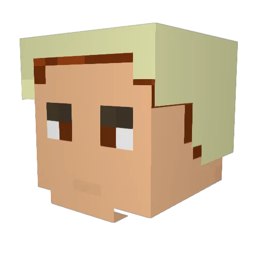 VladimirLennon Minecraft avatar head, 3D render
