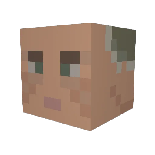 VladimirPutinPvP Minecraft avatar head, 3D render