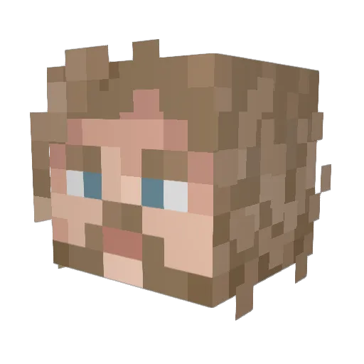 Vladorex Minecraft avatar head, 3D render