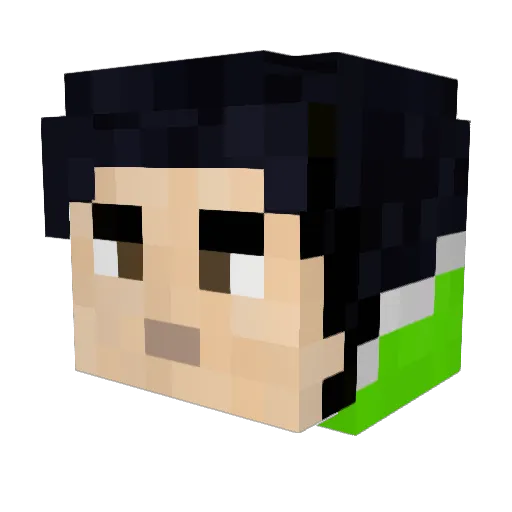 Vladuct Minecraft avatar head, 3D render