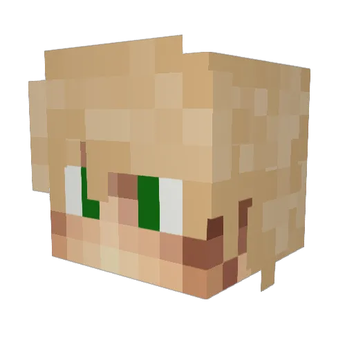 Vladx24 Minecraft avatar head, 3D render