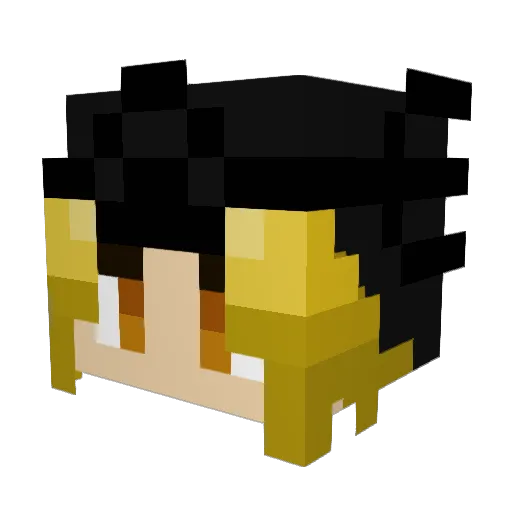 Vladzila Minecraft avatar head, 3D render