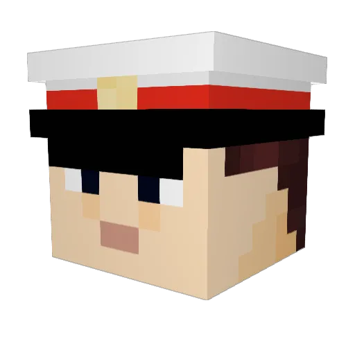 Vlam_ZA Minecraft avatar head, 3D render