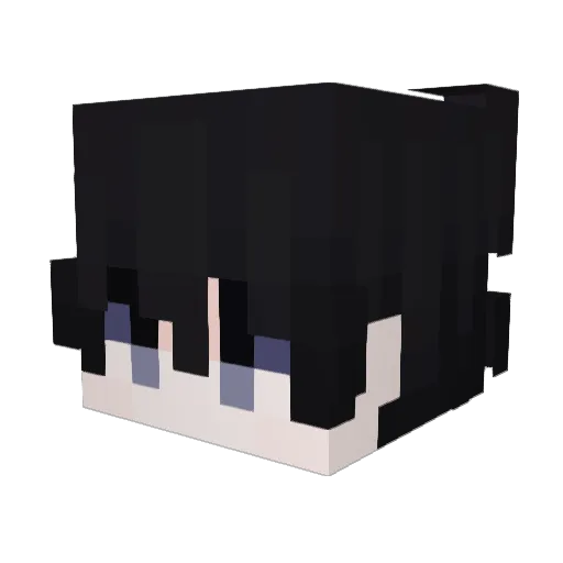 Vlanced Minecraft avatar head, 3D render