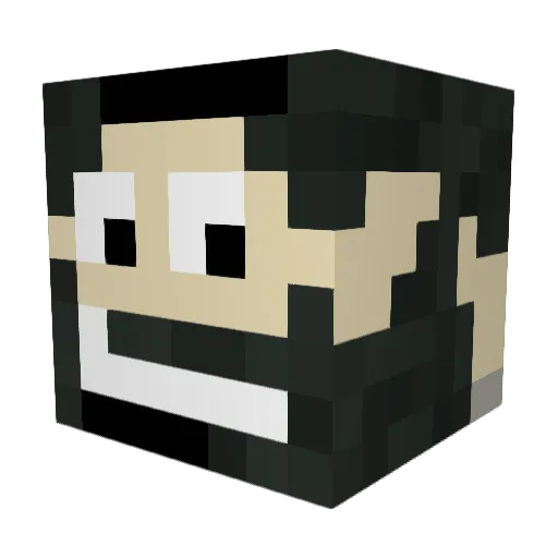 Vlarq Minecraft avatar head, 3D render