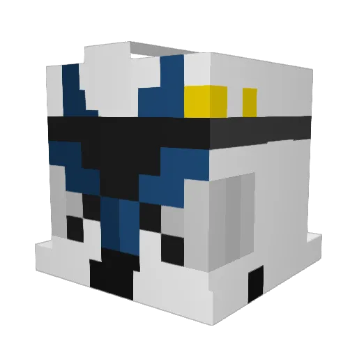 Vlatman Minecraft avatar head, 3D render