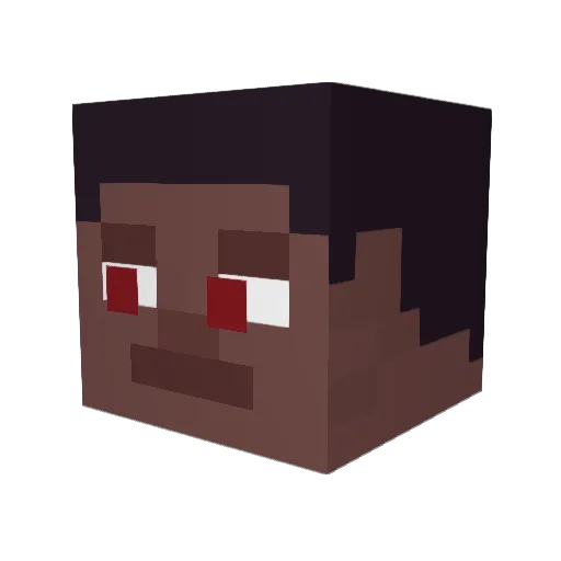 Vlavdek Minecraft avatar head, 3D render