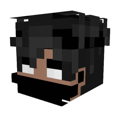 Vlayy Minecraft avatar head, 3D render