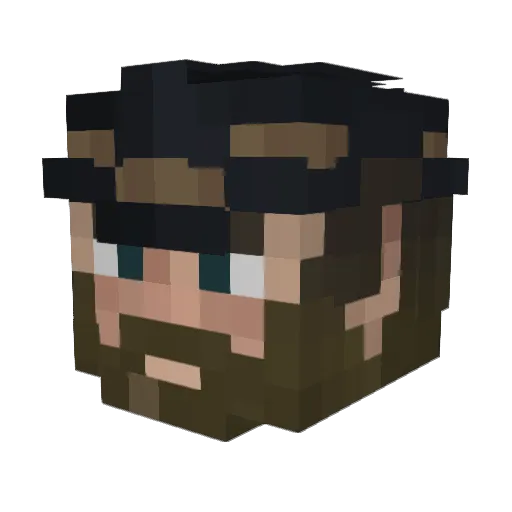 Vlcko Minecraft avatar head, 3D render