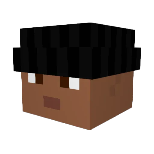 Vldmrp Minecraft avatar head, 3D render