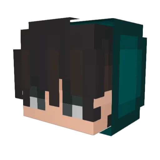 Vledo Minecraft avatar head, 3D render