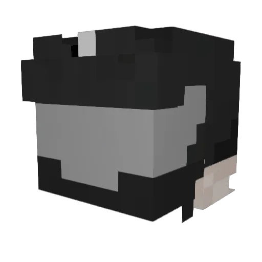 Vlekduruhd Minecraft avatar head, 3D render