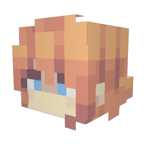 VlexStone Minecraft avatar head, 3D render