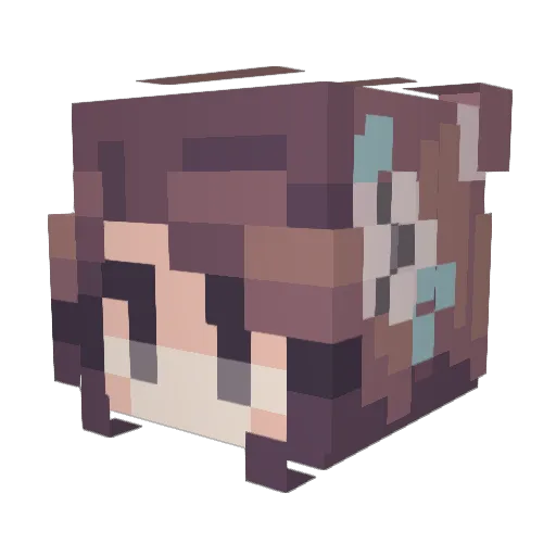 Vlkyrin Minecraft avatar head, 3D render