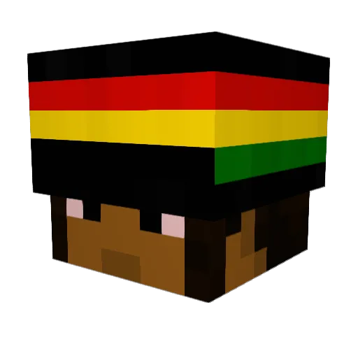 Vlonedumbpunk Minecraft avatar head, 3D render