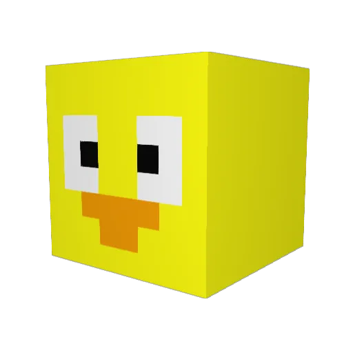 Vlonk Minecraft avatar head, 3D render