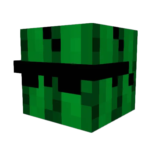 VluRino Minecraft avatar head, 3D render
